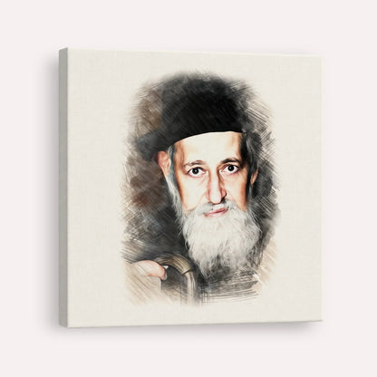 Rabbi Yitzchok Zev Soloveitchik (The Brisker Rav) – Canvas Square | Jewish Wall Art, Gedolim Pictures