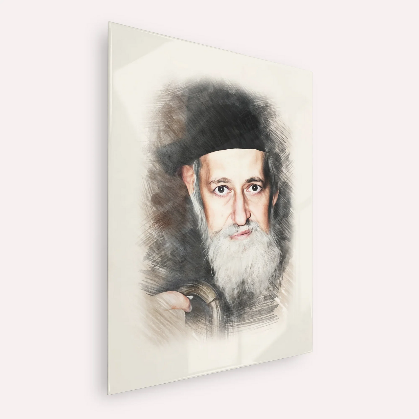 Rabbi Yitzchok Zev Soloveitchik (The Brisker Rav) – Acrylic Glass Vertical | Jewish Wall Art, Gedolim Pictures