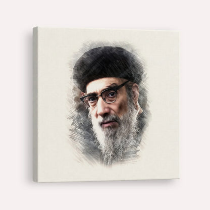Rabbi Yitzhak Abuchatzira (Baba Haki) – Canvas Square | Jewish Wall Art, Gedolim Pictures