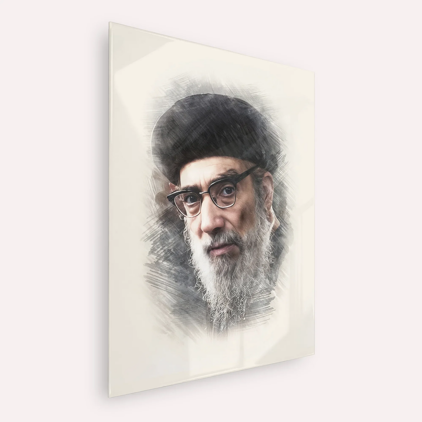 Rabbi Yitzhak Abuchatzira (Baba Haki) – Acrylic Glass Vertical | Jewish Wall Art, Gedolim Pictures