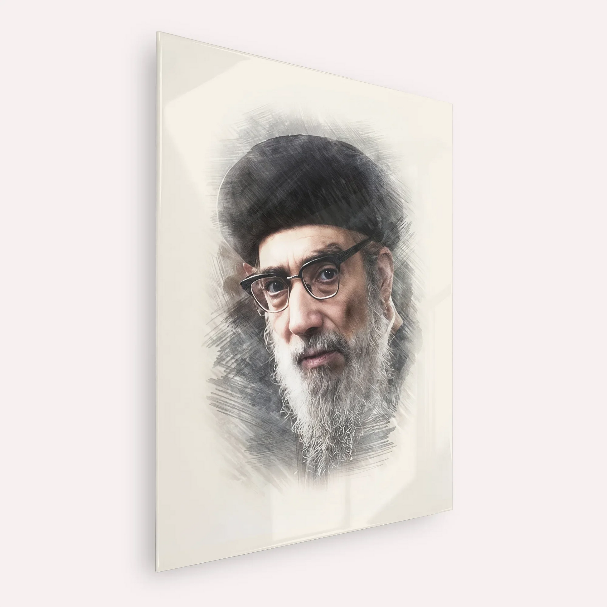 Rabbi Yitzhak Abuchatzira (Baba Haki) – Acrylic Glass Vertical | Jewish Wall Art, Gedolim Pictures