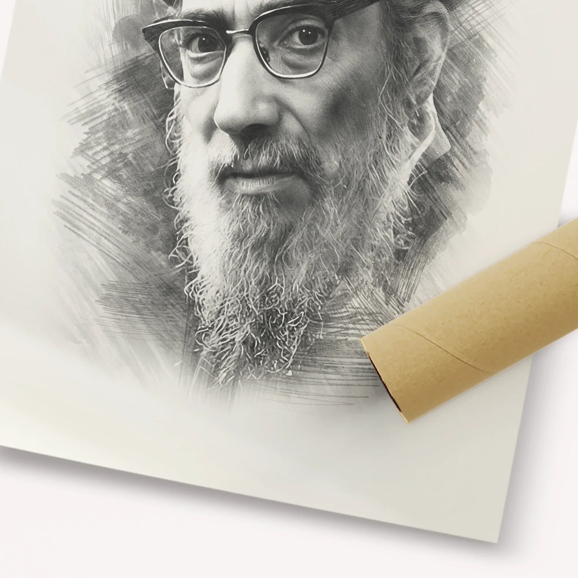 Rabbi Yitzhak Abuchatzira (Baba Haki) – Black & White – Fine Art Print | Jewish Wall Art, Gedolim Pictures