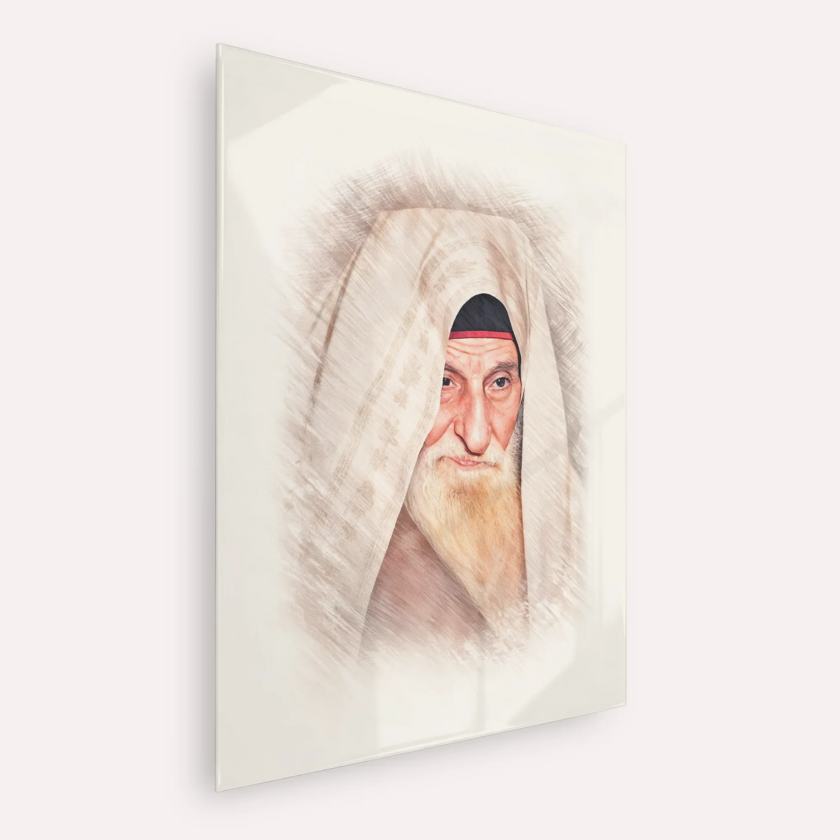 Rabbi Yitzhak Kaduri – Acrylic Glass Vertical | Jewish Wall Art, Gedolim Pictures