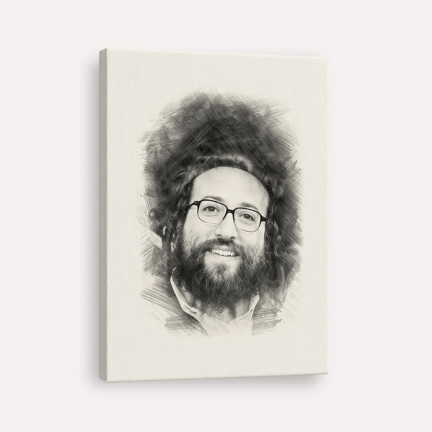 Rabbi Yoel Roth – Black & White – Canvas Vertical | Jewish Wall Art, Gedolim Pictures