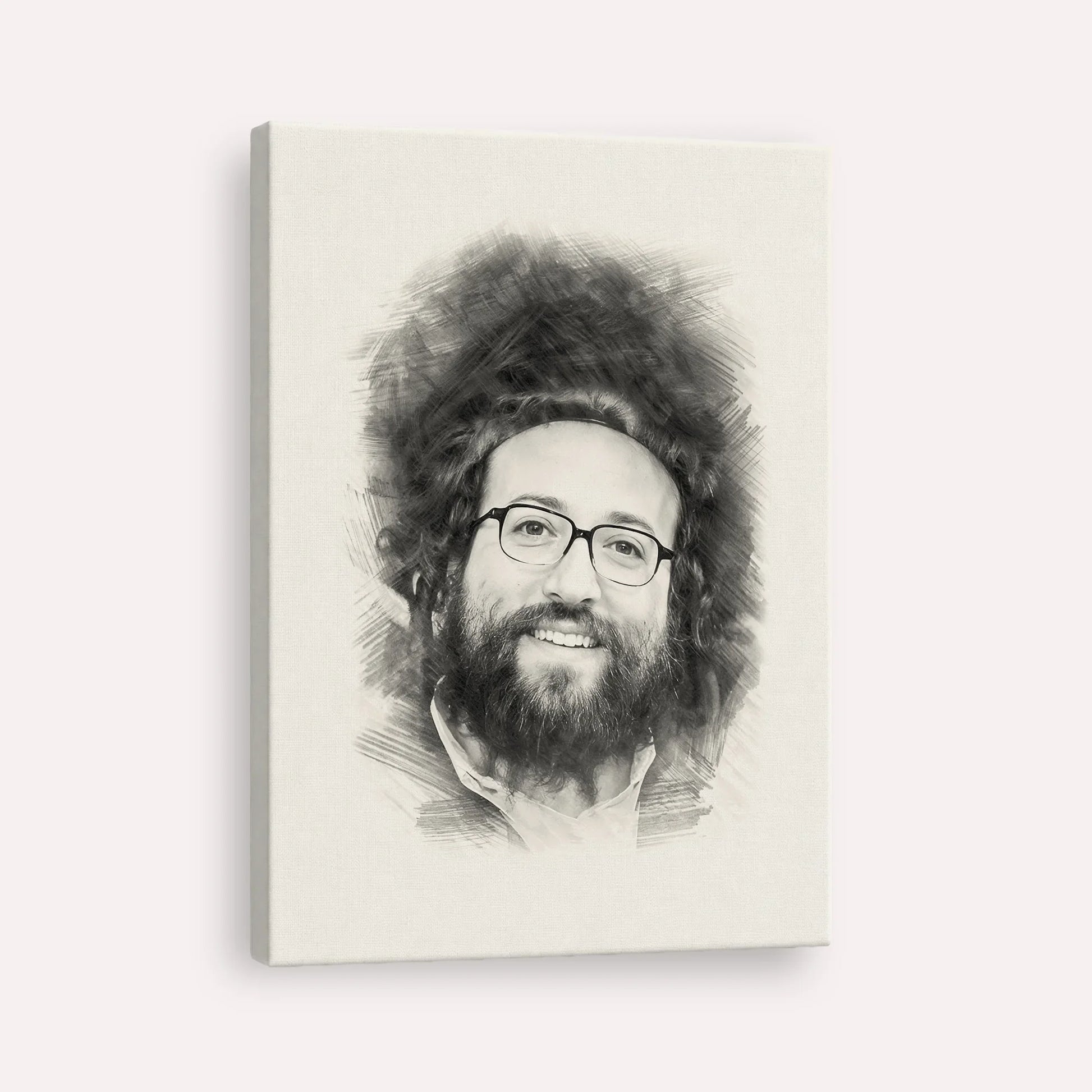 Rabbi Yoel Roth – Black & White – Canvas Vertical | Jewish Wall Art, Gedolim Pictures