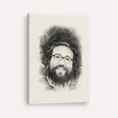 Rabbi Yoel Roth – Black & White – Canvas Vertical | Jewish Wall Art, Gedolim Pictures
