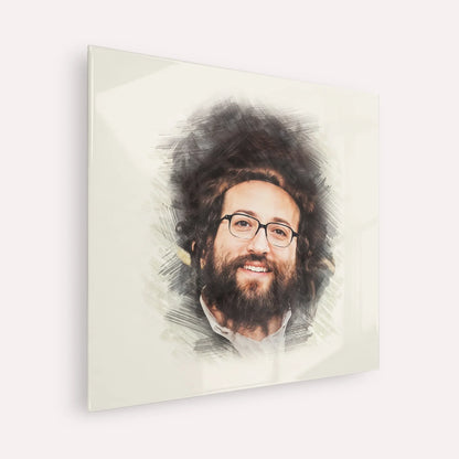 Rabbi Yoel Roth – Acrylic Glass Square | Jewish Wall Art, Gedolim Pictures