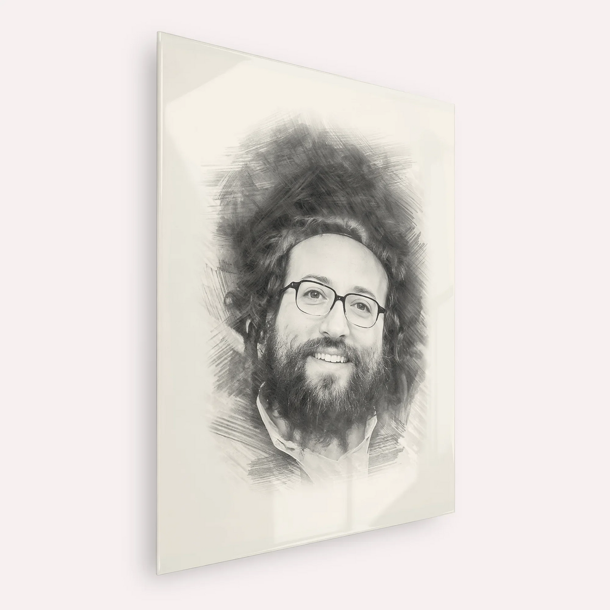 Rabbi Yoel Roth – Black & White – Acrylic Glass Vertical | Jewish Wall Art, Gedolim Pictures