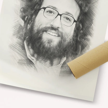 Rabbi Yoel Roth – Black & White – Fine Art Print | Jewish Wall Art, Gedolim Pictures