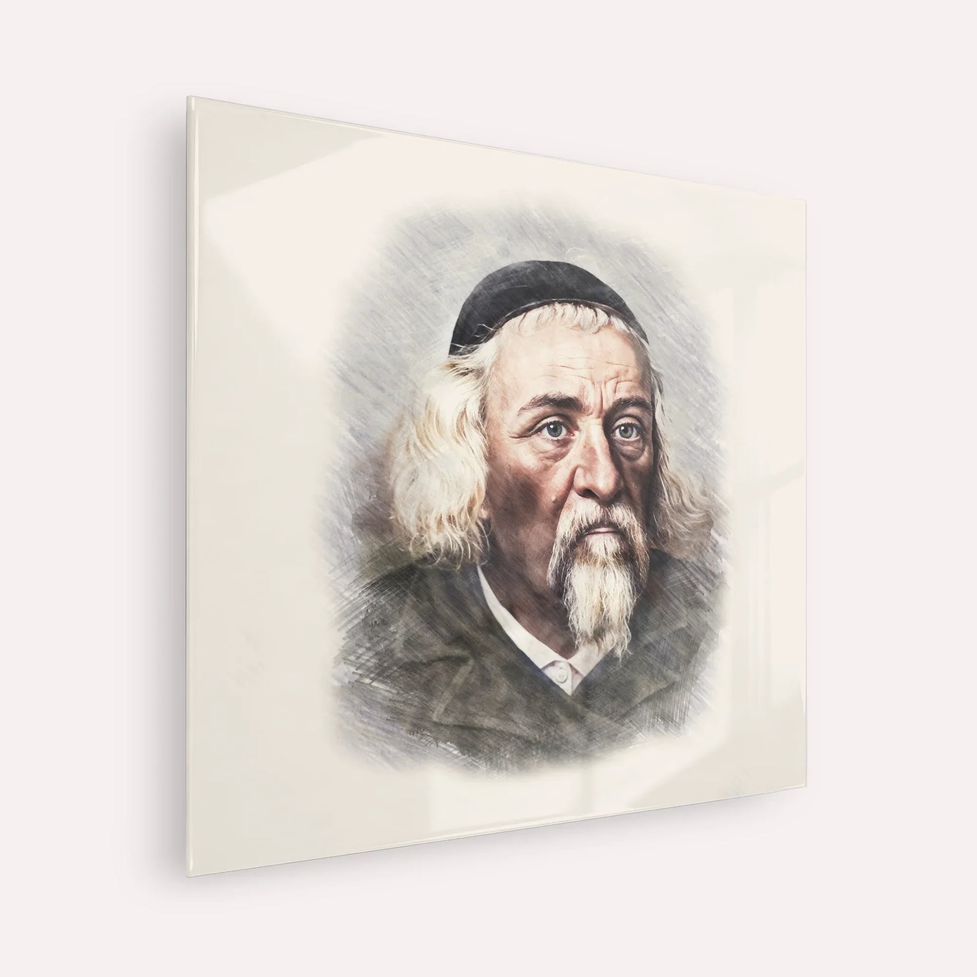 Rabbi Yosef Dov Soloveitchik - Beis Halevi – Acrylic Glass Square | Jewish Wall Art, Gedolim Pictures