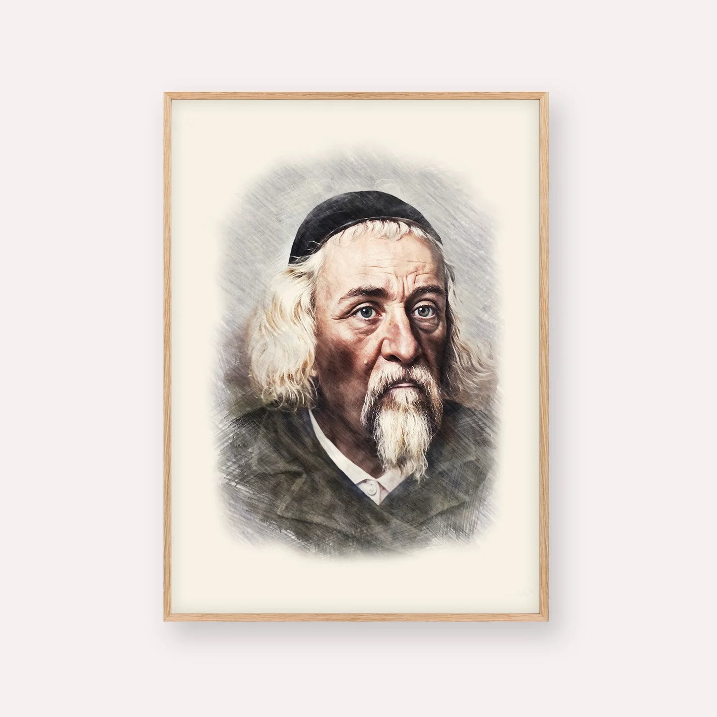 Rabbi Yosef Dov Soloveitchik - Beis Halevi – Wood Frame Vertical | Jewish Wall Art, Gedolim Pictures