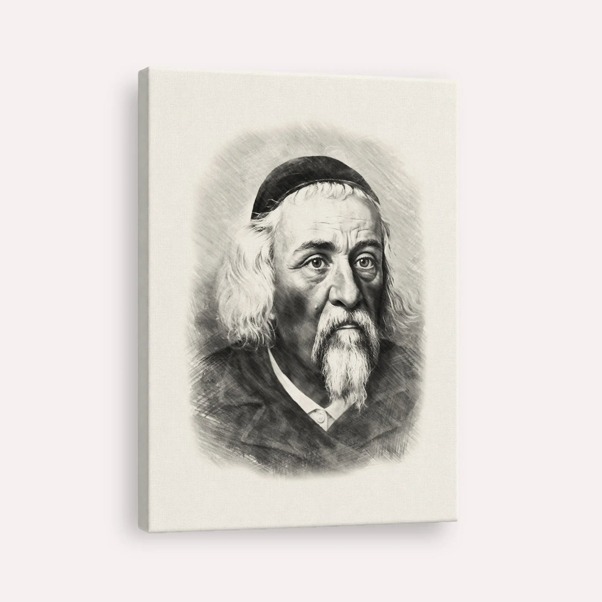Rabbi Yosef Dov Soloveitchik - Beis Halevi – Black & White – Canvas Vertical | Jewish Wall Art, Gedolim Pictures