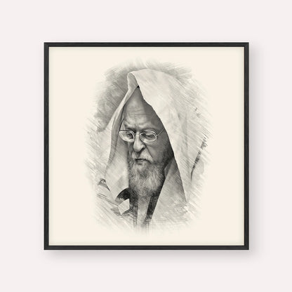 Rabbi Yosef Shalom Elyashiv – Black & White