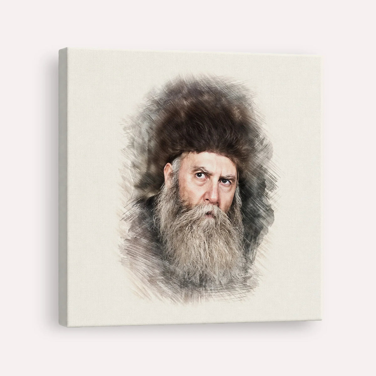 Rabbi Yosef Yitzchak Schneersohn – Canvas Square | Jewish Wall Art, Gedolim Pictures
