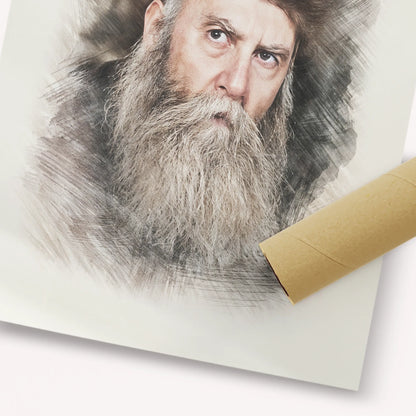 Rabbi Yosef Yitzchak Schneersohn – Fine Art Print | Jewish Wall Art, Gedolim Pictures