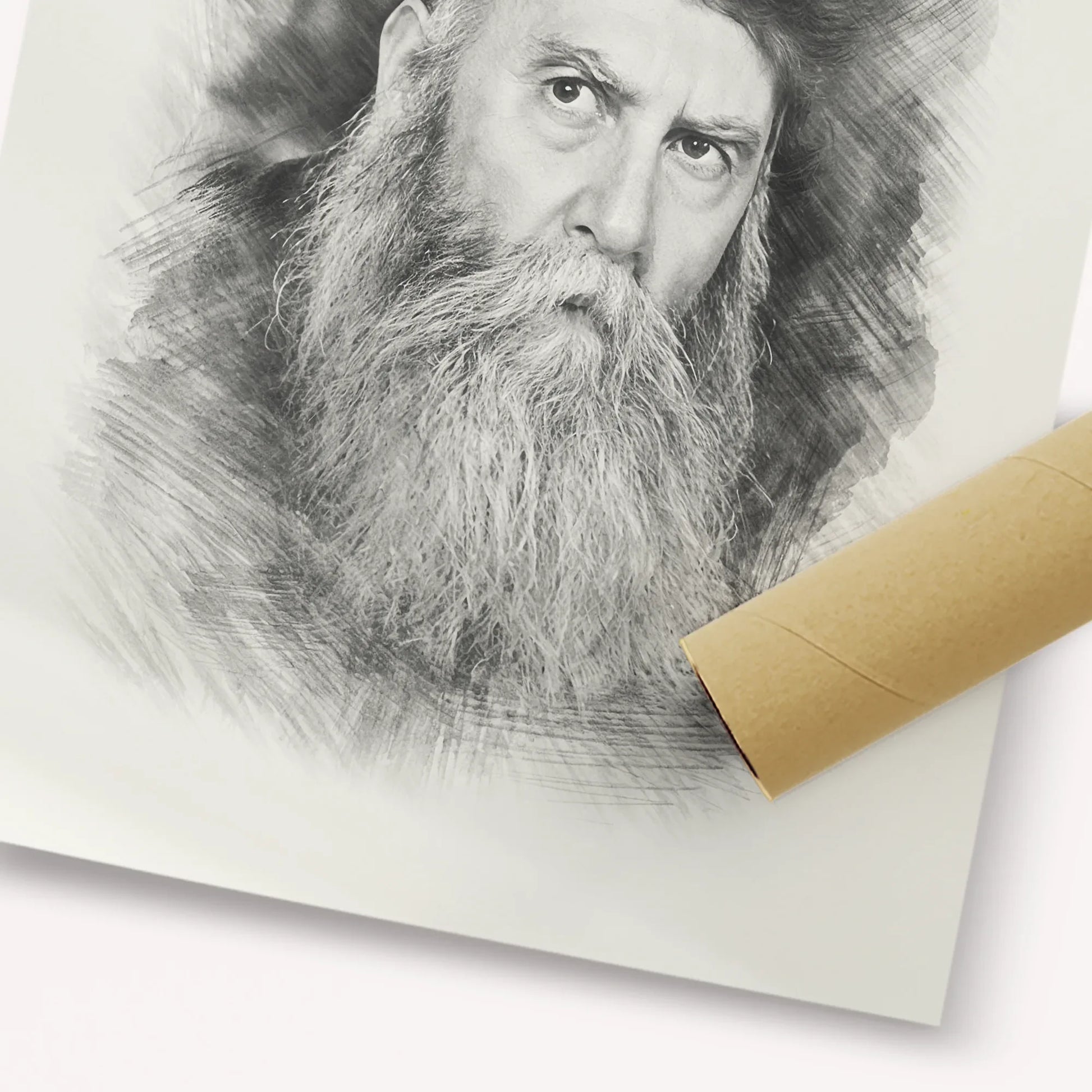 Rabbi Yosef Yitzchak Schneersohn – Black & White – Fine Art Print | Jewish Wall Art, Gedolim Pictures