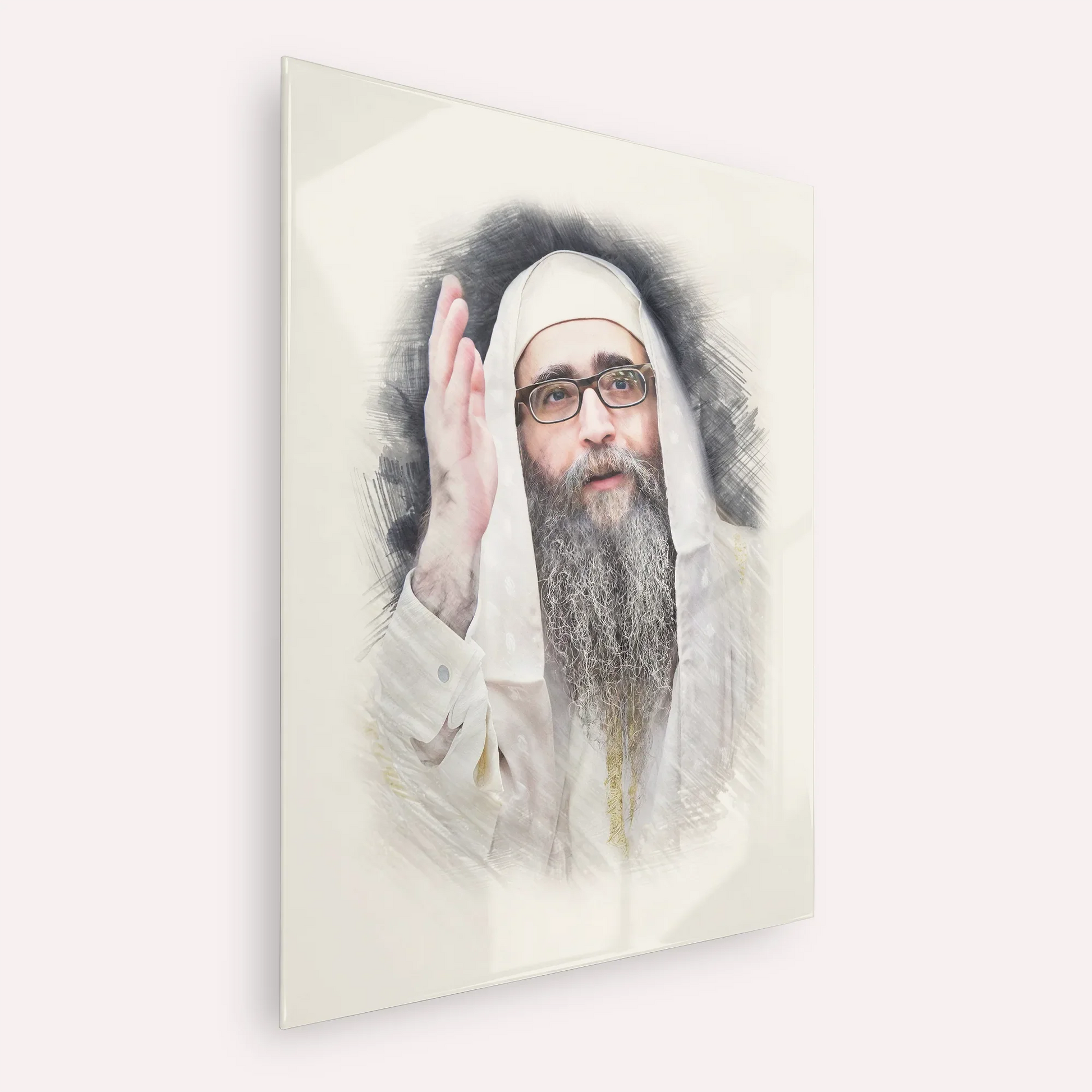 Rabbi Yoshiyahu Yosef Pinto – Acrylic Glass Vertical | Jewish Wall Art, Gedolim Pictures