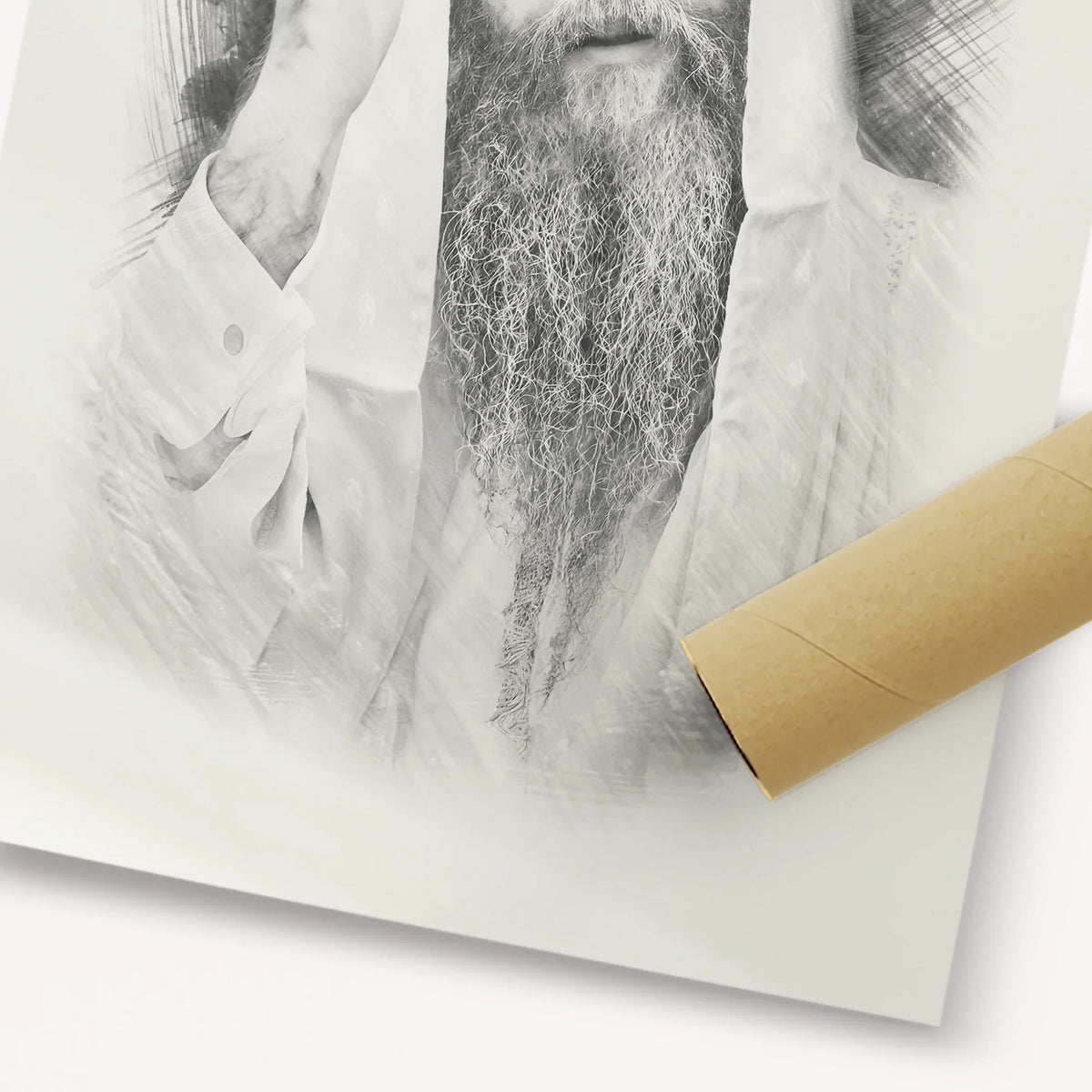 Rabbi Yoshiyahu Yosef Pinto – Black & White – Fine Art Print | Jewish Wall Art, Gedolim Pictures