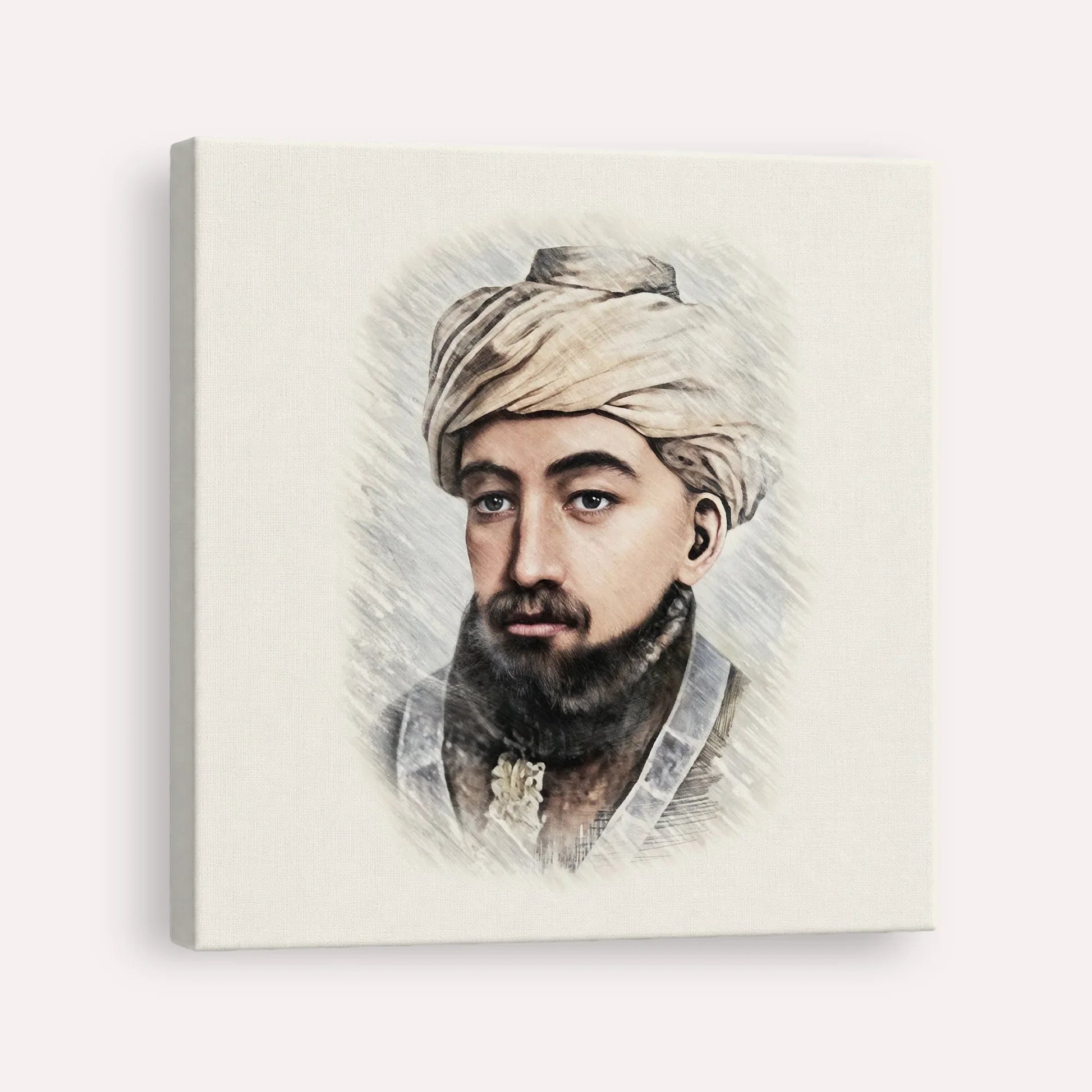 Rambam – Canvas Square | Jewish Wall Art, Gedolim Pictures