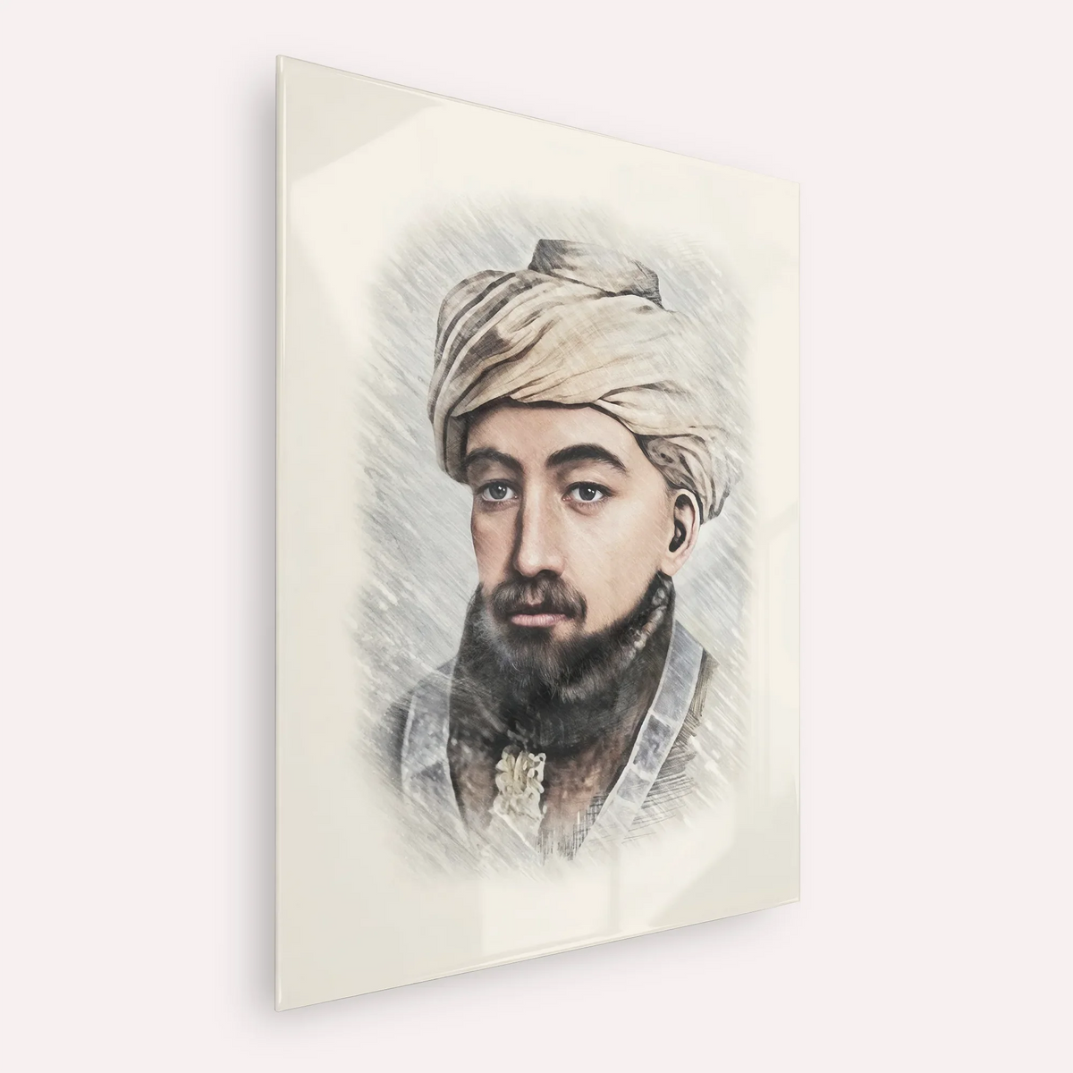 Rambam – Acrylic Glass Vertical | Jewish Wall Art, Gedolim Pictures