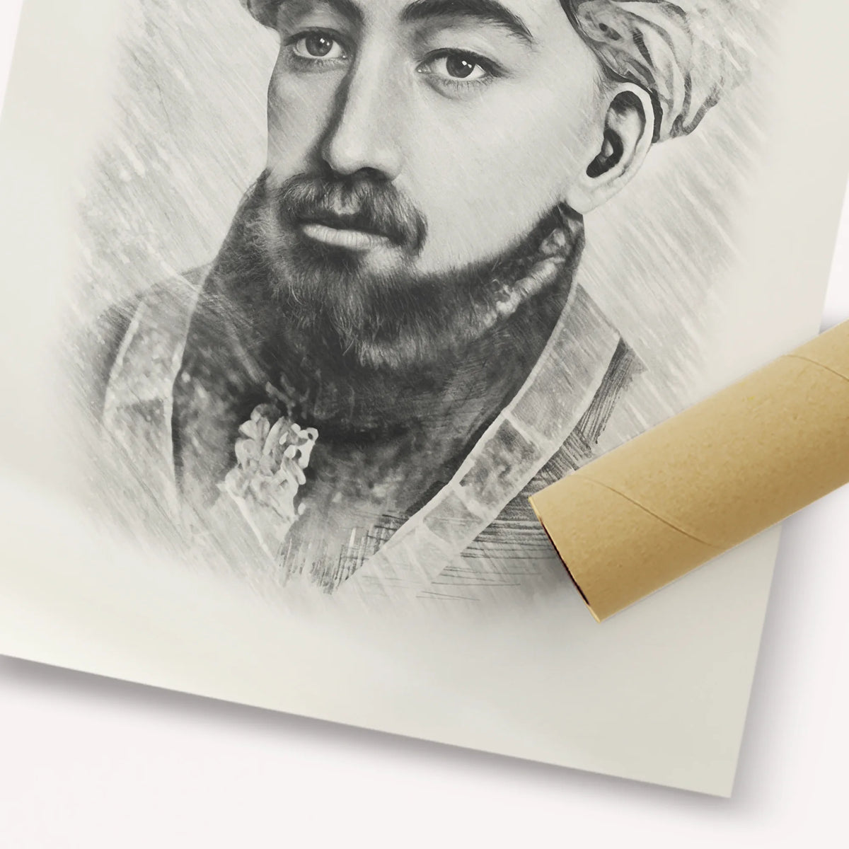 Rambam – Black & White – Fine Art Print | Jewish Wall Art, Gedolim Pictures