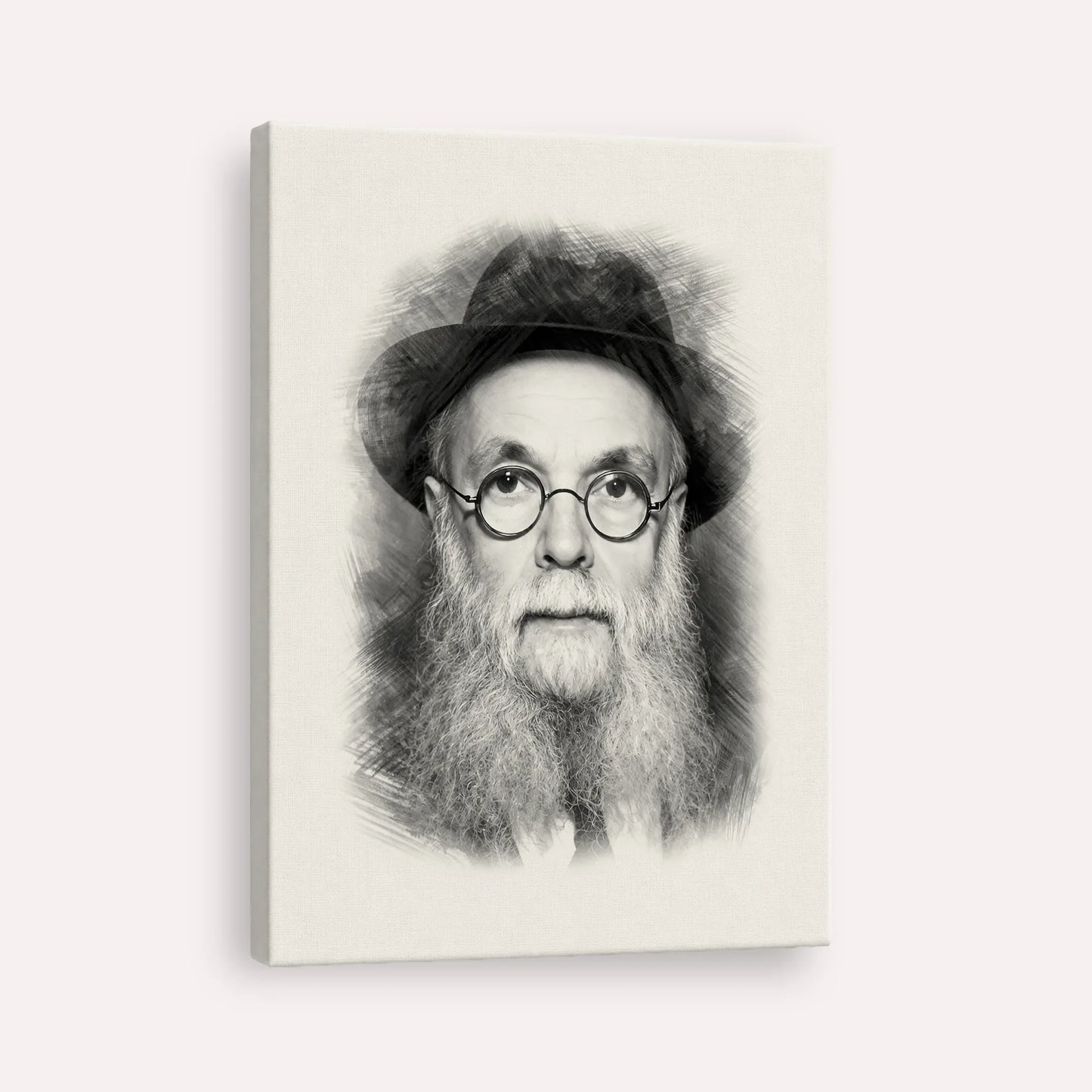 Rav Avraham Pam – Black & White – Canvas Vertical | Jewish Wall Art, Gedolim Pictures