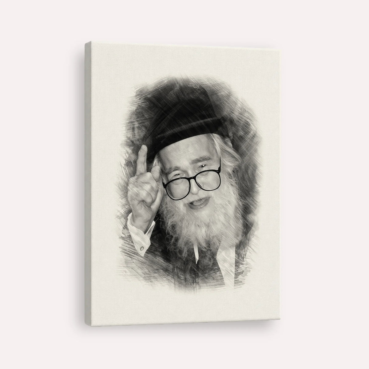 Rav Elazar Shach – Black & White – Canvas Vertical | Jewish Wall Art, Gedolim Pictures