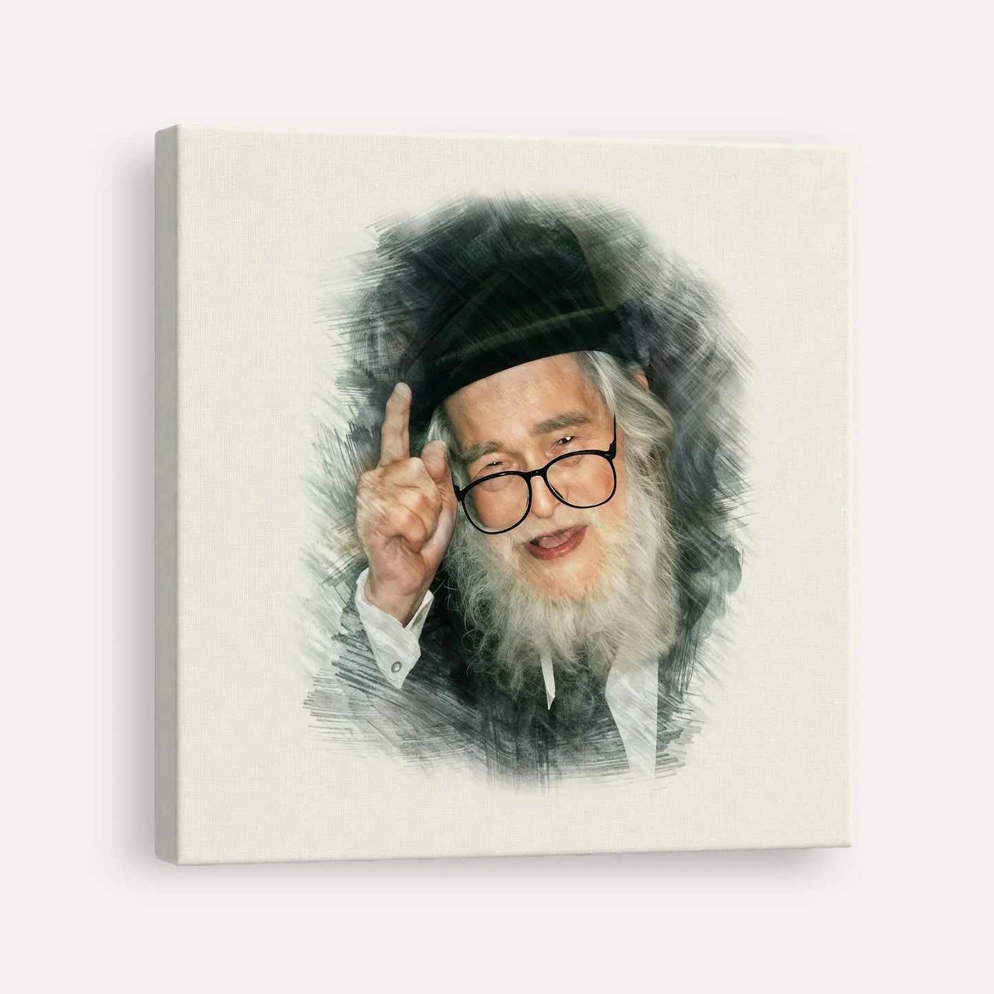 Rav Elazar Shach – Canvas Square | Jewish Wall Art, Gedolim Pictures