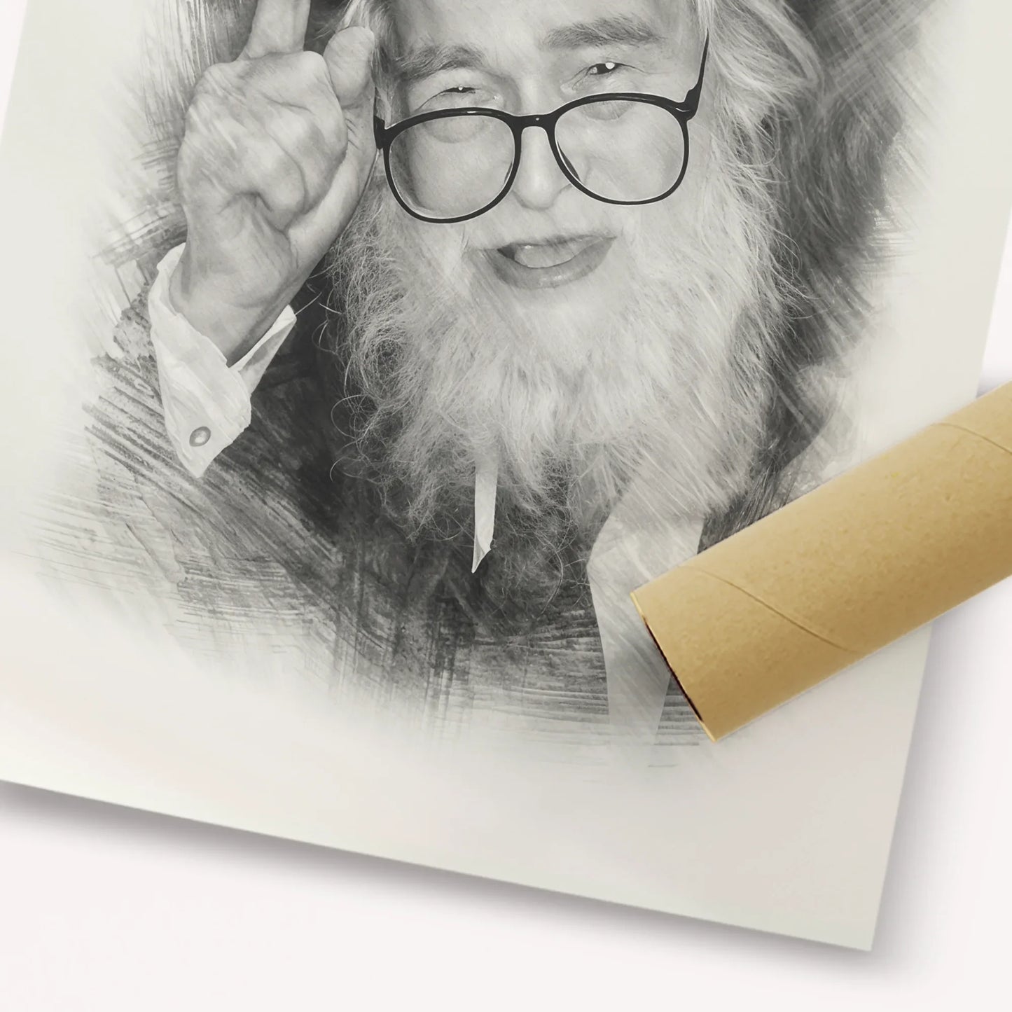 Rav Elazar Shach – Black & White – Fine Art Print | Jewish Wall Art, Gedolim Pictures