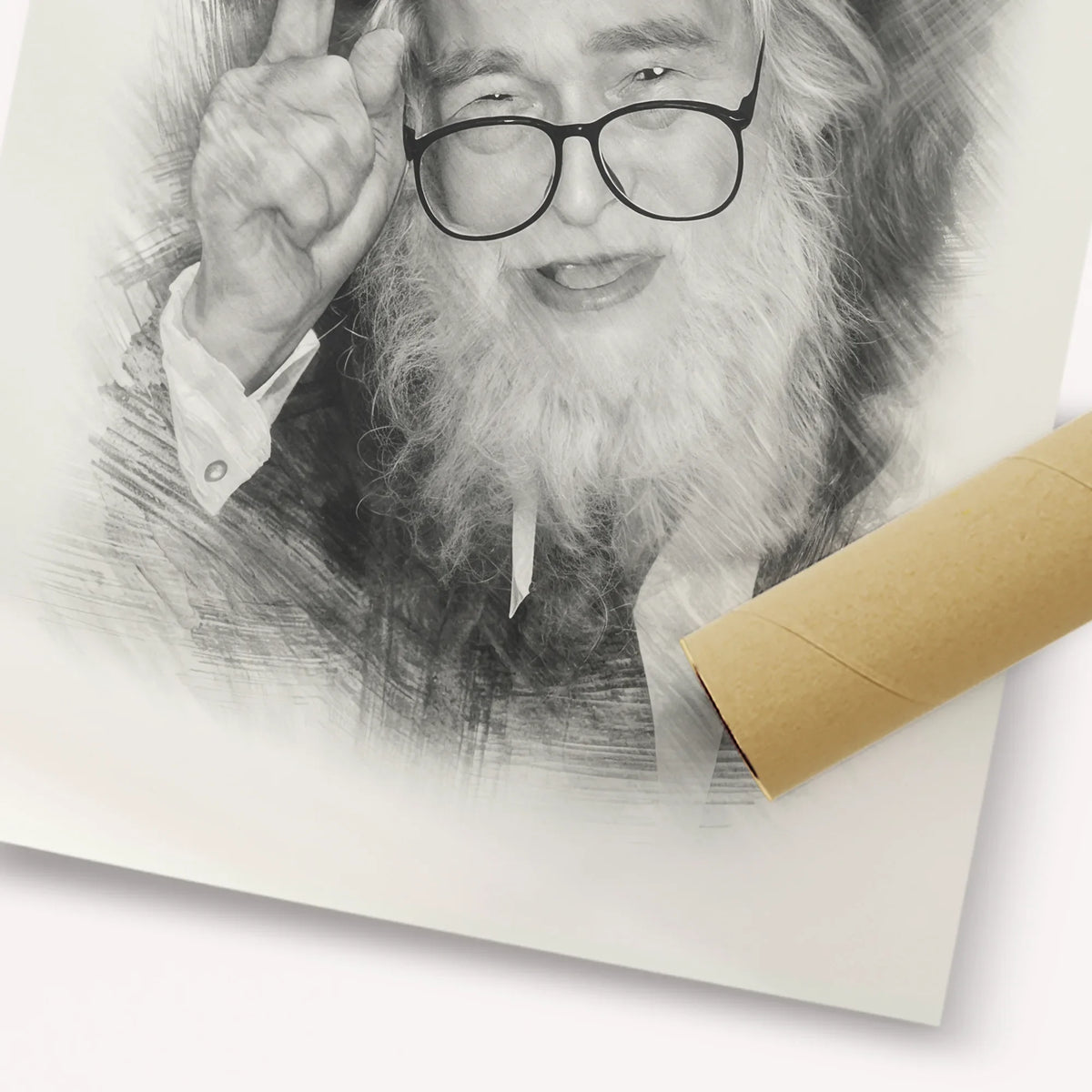 Rav Elazar Shach – Black & White – Fine Art Print | Jewish Wall Art, Gedolim Pictures