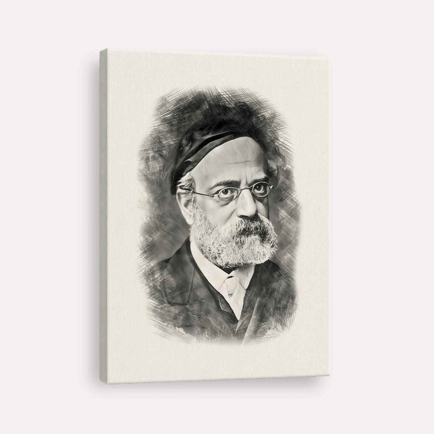 Rav Samson Raphael Hirsch – Black & White – Canvas Vertical | Jewish Wall Art, Gedolim Pictures