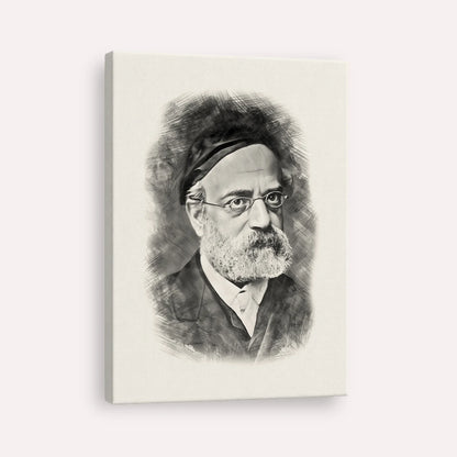 Rav Samson Raphael Hirsch – Black & White – Canvas Vertical | Jewish Wall Art, Gedolim Pictures