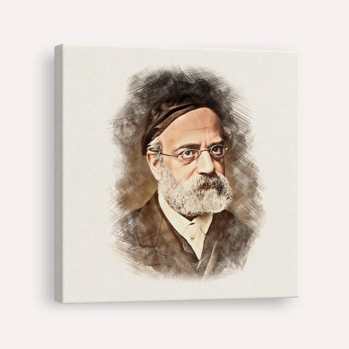 Rav Samson Raphael Hirsch – Canvas Square | Jewish Wall Art, Gedolim Pictures