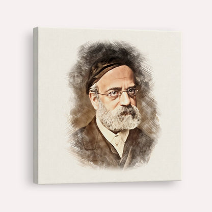 Rav Samson Raphael Hirsch – Canvas Square | Jewish Wall Art, Gedolim Pictures