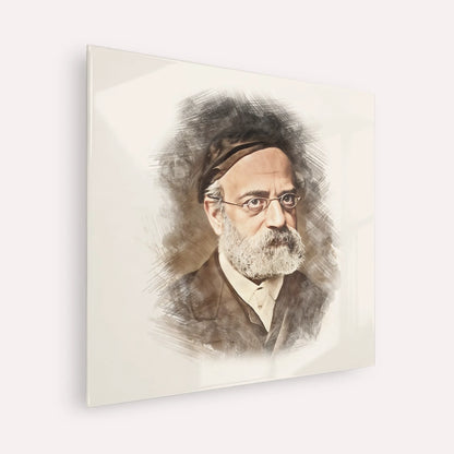 Rav Samson Raphael Hirsch – Acrylic Glass Square | Jewish Wall Art, Gedolim Pictures