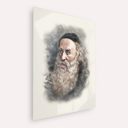 Rav Shneur Zalman (Baal HaTanya) – Acrylic Glass Vertical | Jewish Wall Art, Gedolim Pictures