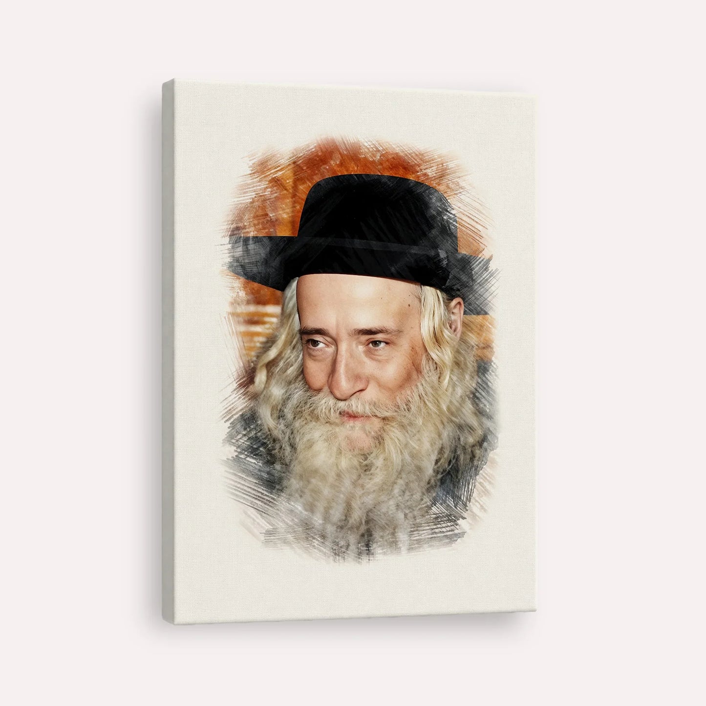 Rav Yekusiel Yehudah Halberstam - The Klausenburger Rebbe – Canvas Vertical | Jewish Wall Art, Gedolim Pictures