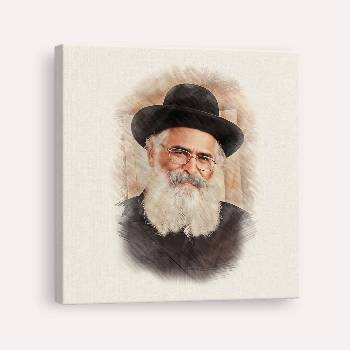 Rav Yoram Abergel – Canvas Square | Jewish Wall Art, Gedolim Pictures