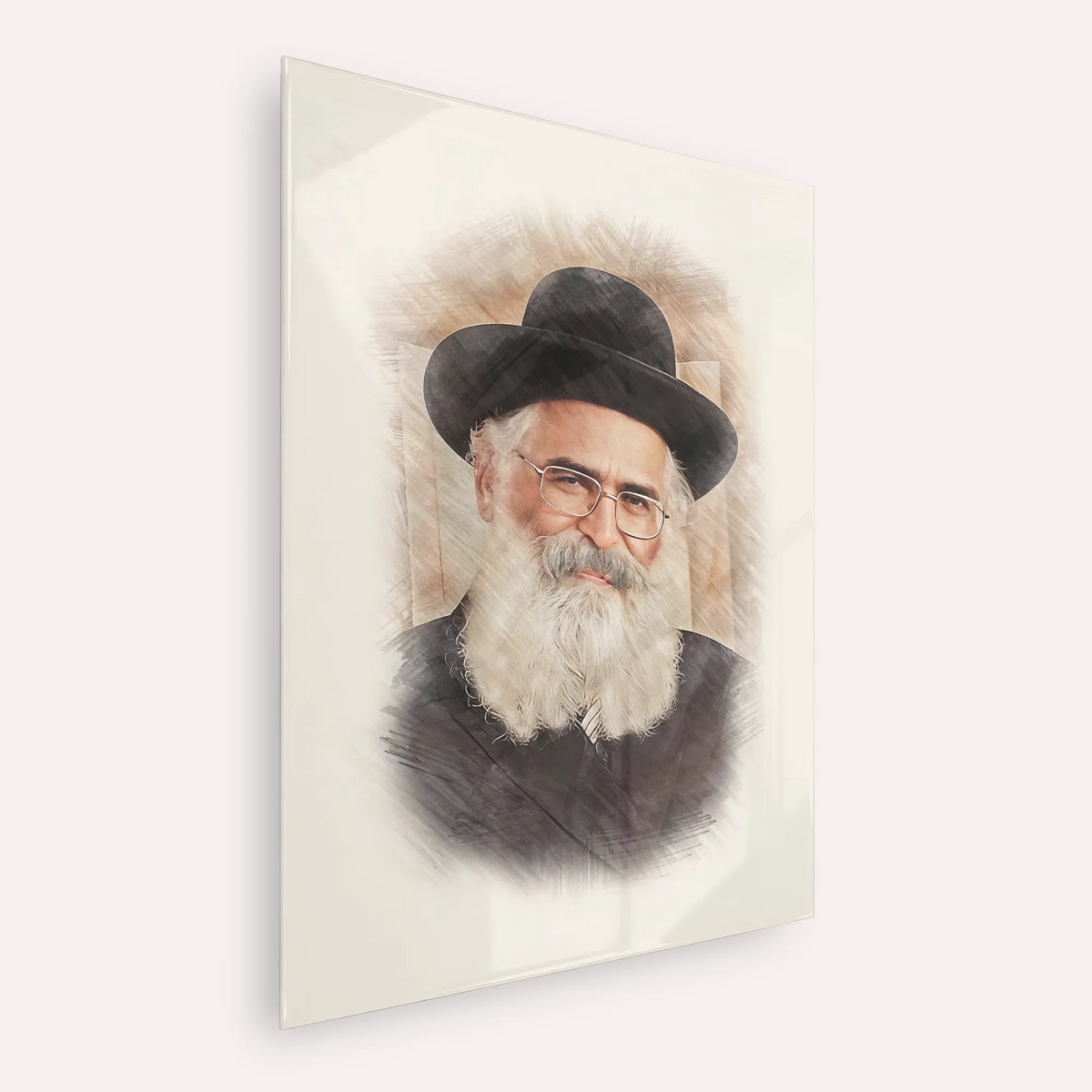 Rav Yoram Abergel – Acrylic Glass Vertical | Jewish Wall Art, Gedolim Pictures