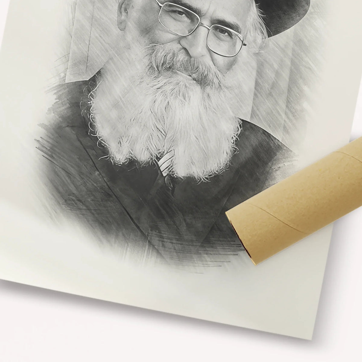 Rav Yoram Abergel – Black & White – Fine Art Print | Jewish Wall Art, Gedolim Pictures