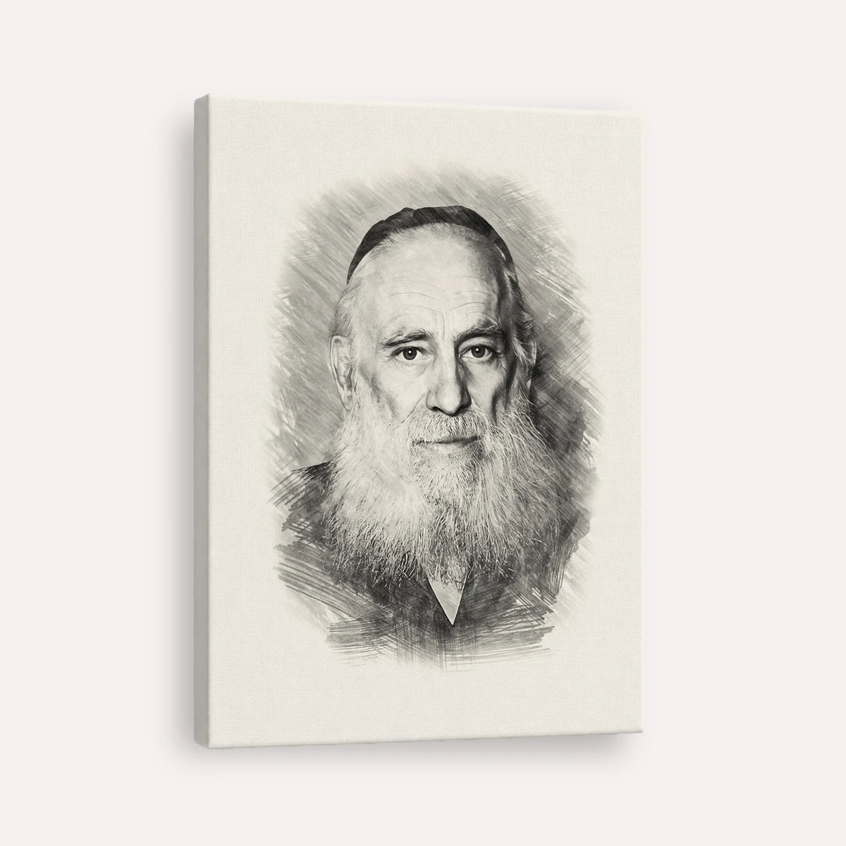 Rav Yosef Kahaneman (The Ponevezhher Rav) – Black & White – Canvas Vertical | Jewish Wall Art, Gedolim Pictures