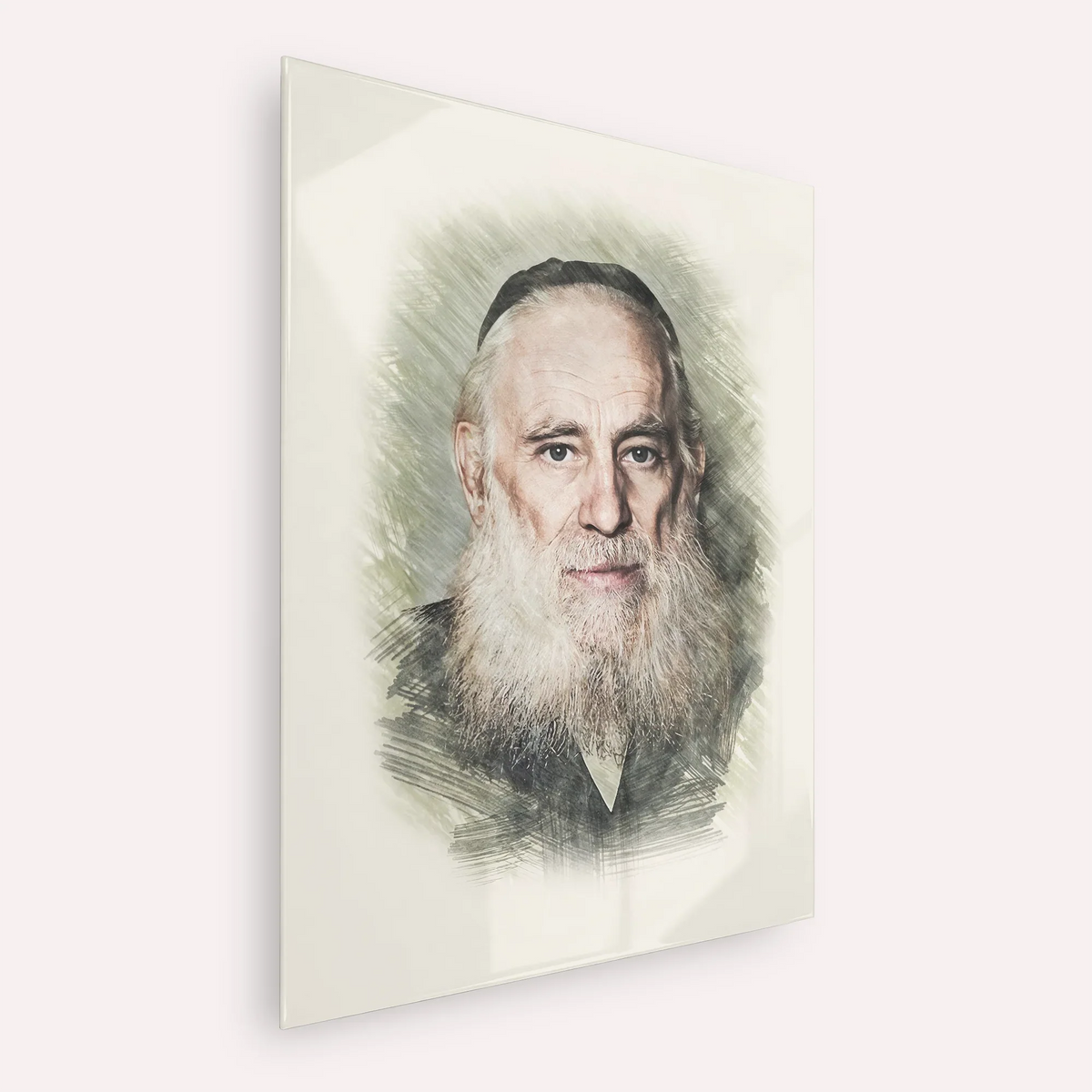 Rav Yosef Kahaneman (The Ponevezhher Rav) – Acrylic Glass Vertical | Jewish Wall Art, Gedolim Pictures