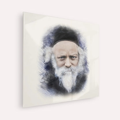 Reb Boruch Ber – Acrylic Glass Square | Jewish Wall Art, Gedolim Pictures