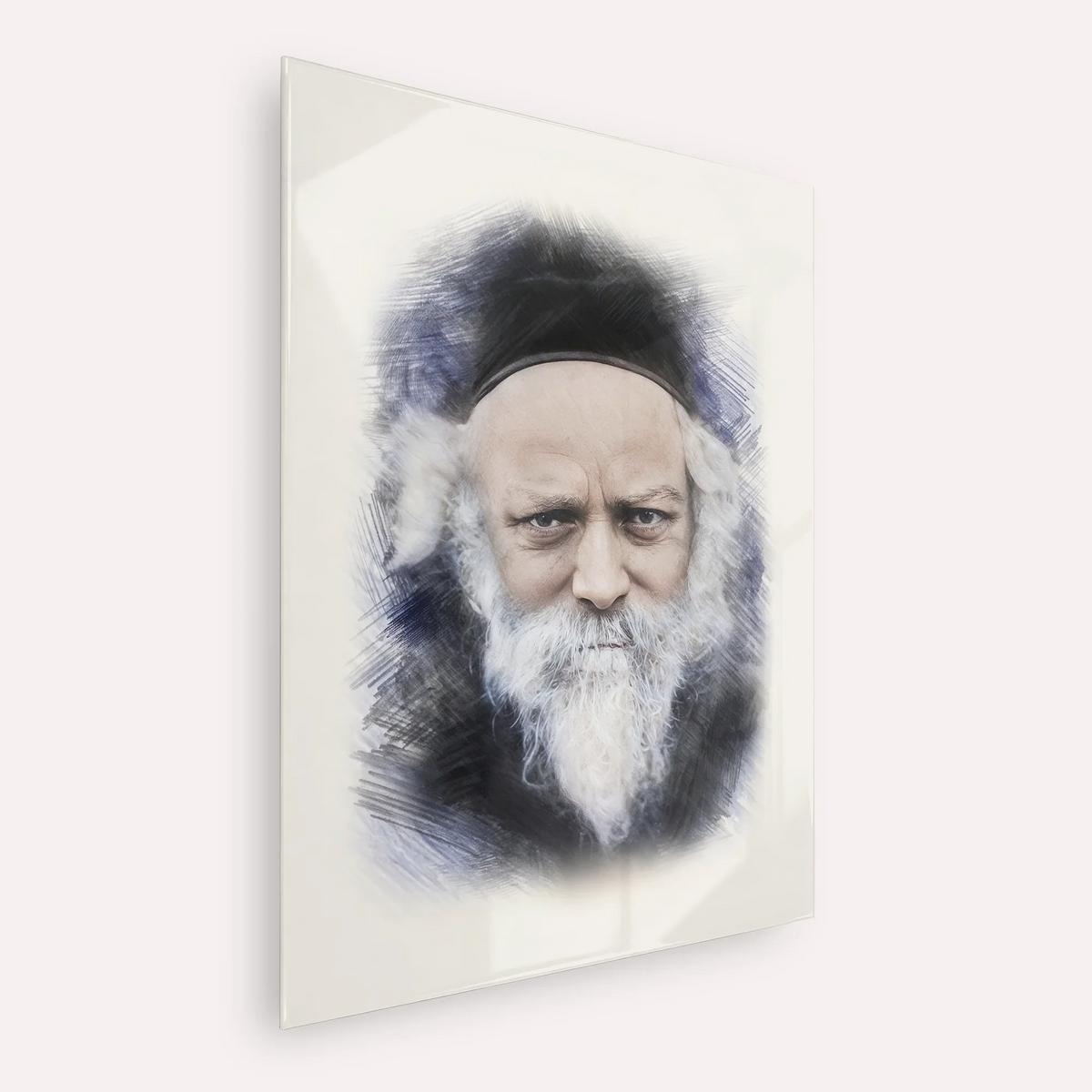 Reb Boruch Ber – Acrylic Glass Vertical | Jewish Wall Art, Gedolim Pictures