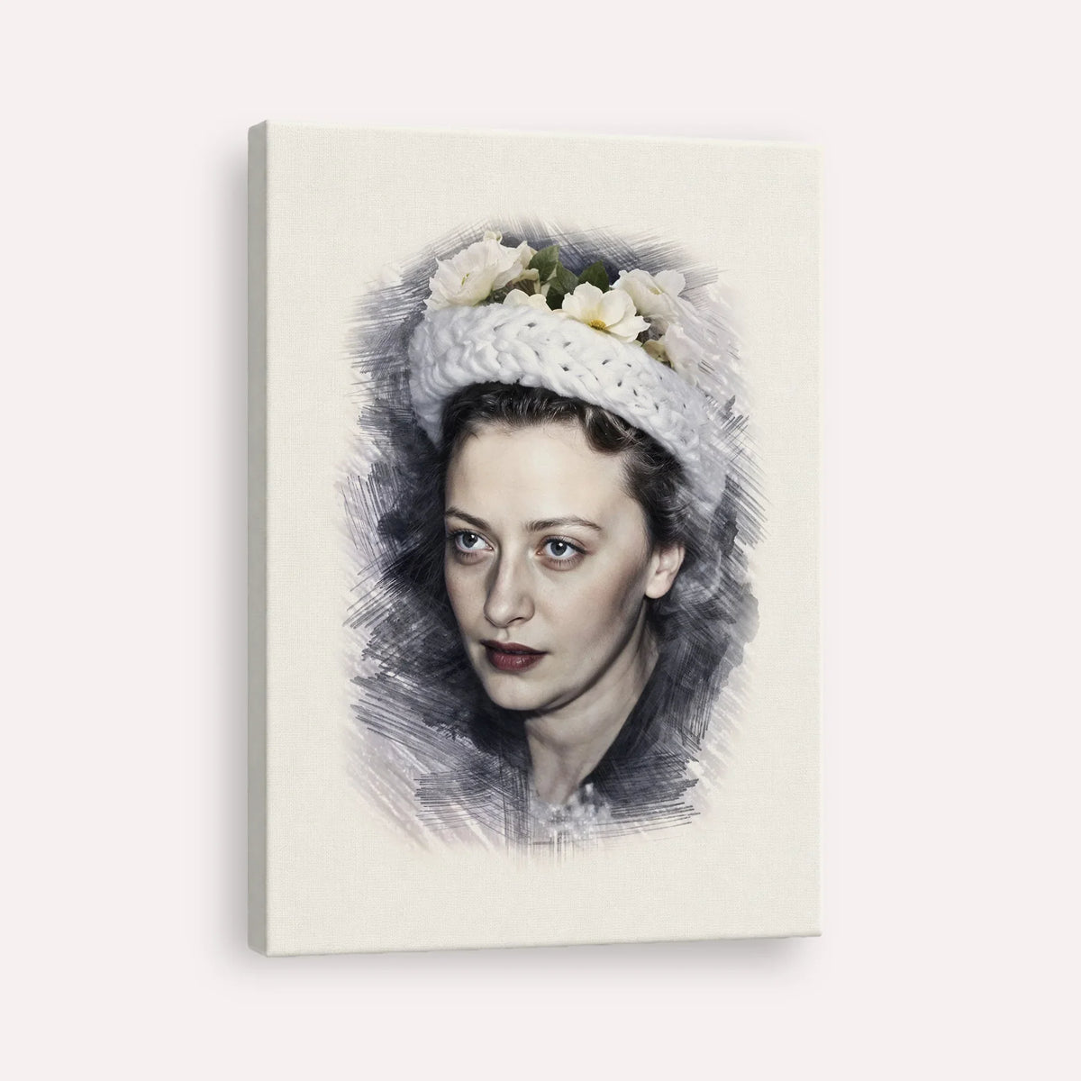 Rebbetzin Chaya Mushka Schneerson – Canvas Vertical | Jewish Wall Art, Gedolim Pictures