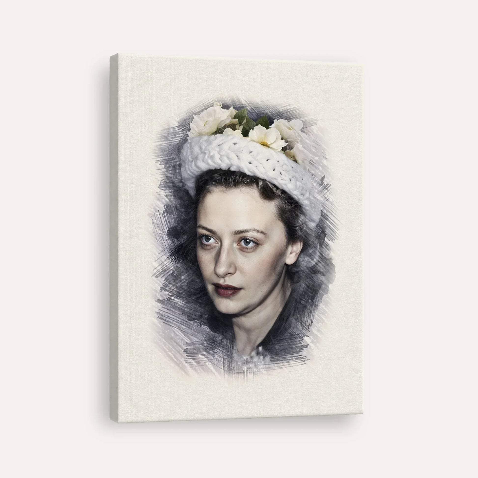 Rebbetzin Chaya Mushka Schneerson – Canvas Vertical | Jewish Wall Art, Gedolim Pictures