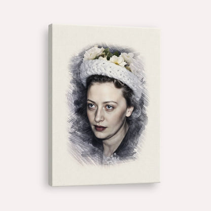 Rebbetzin Chaya Mushka Schneerson – Canvas Vertical | Jewish Wall Art, Gedolim Pictures