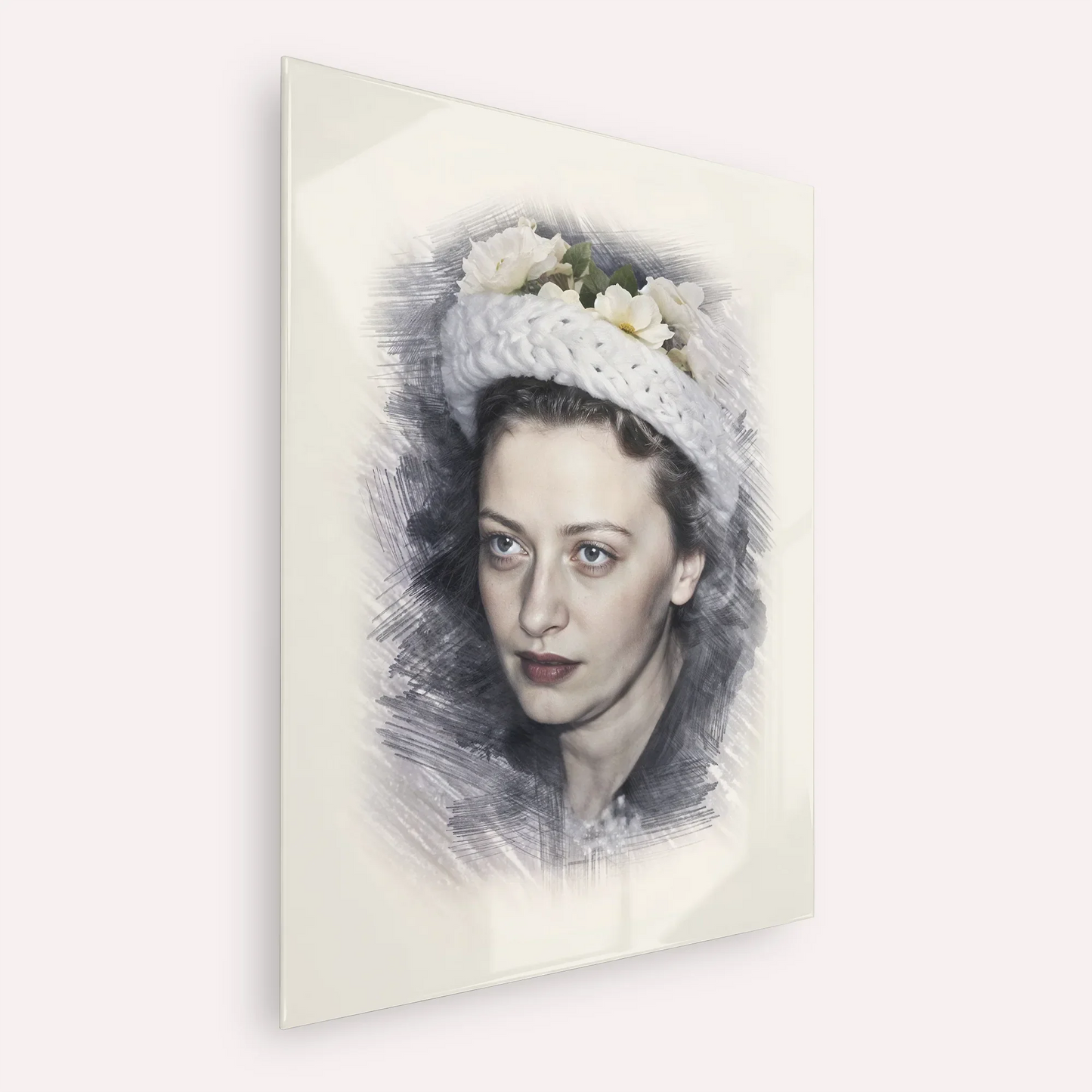Rebbetzin Chaya Mushka Schneerson – Acrylic Glass Vertical | Jewish Wall Art, Gedolim Pictures