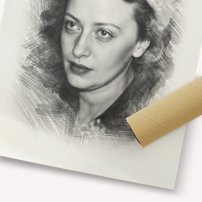 Rebbetzin Chaya Mushka Schneerson – Black & White – Fine Art Print | Jewish Wall Art, Gedolim Pictures