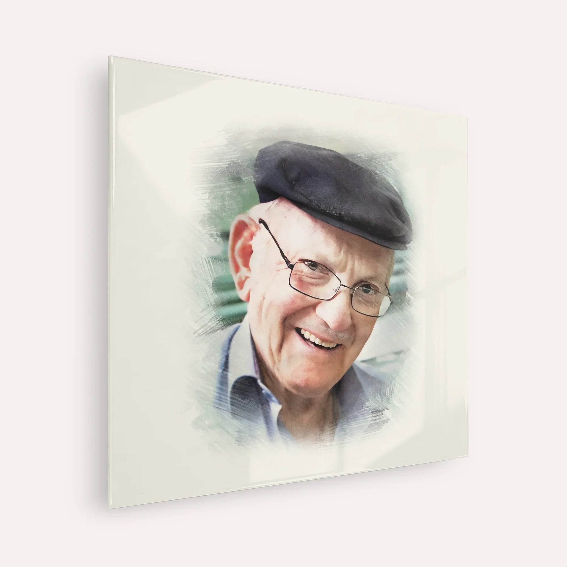 The Chalban - Rabbi Chaim Cohen – Acrylic Glass Square | Jewish Wall Art, Gedolim Pictures
